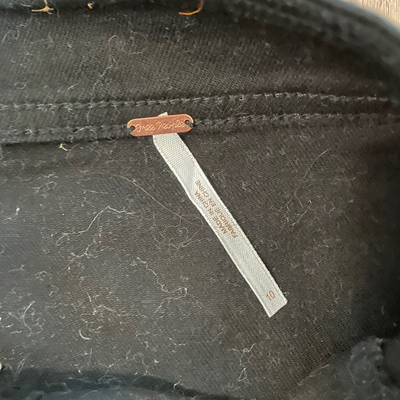 Free People black button up miniskirt - Picture 2 of 3